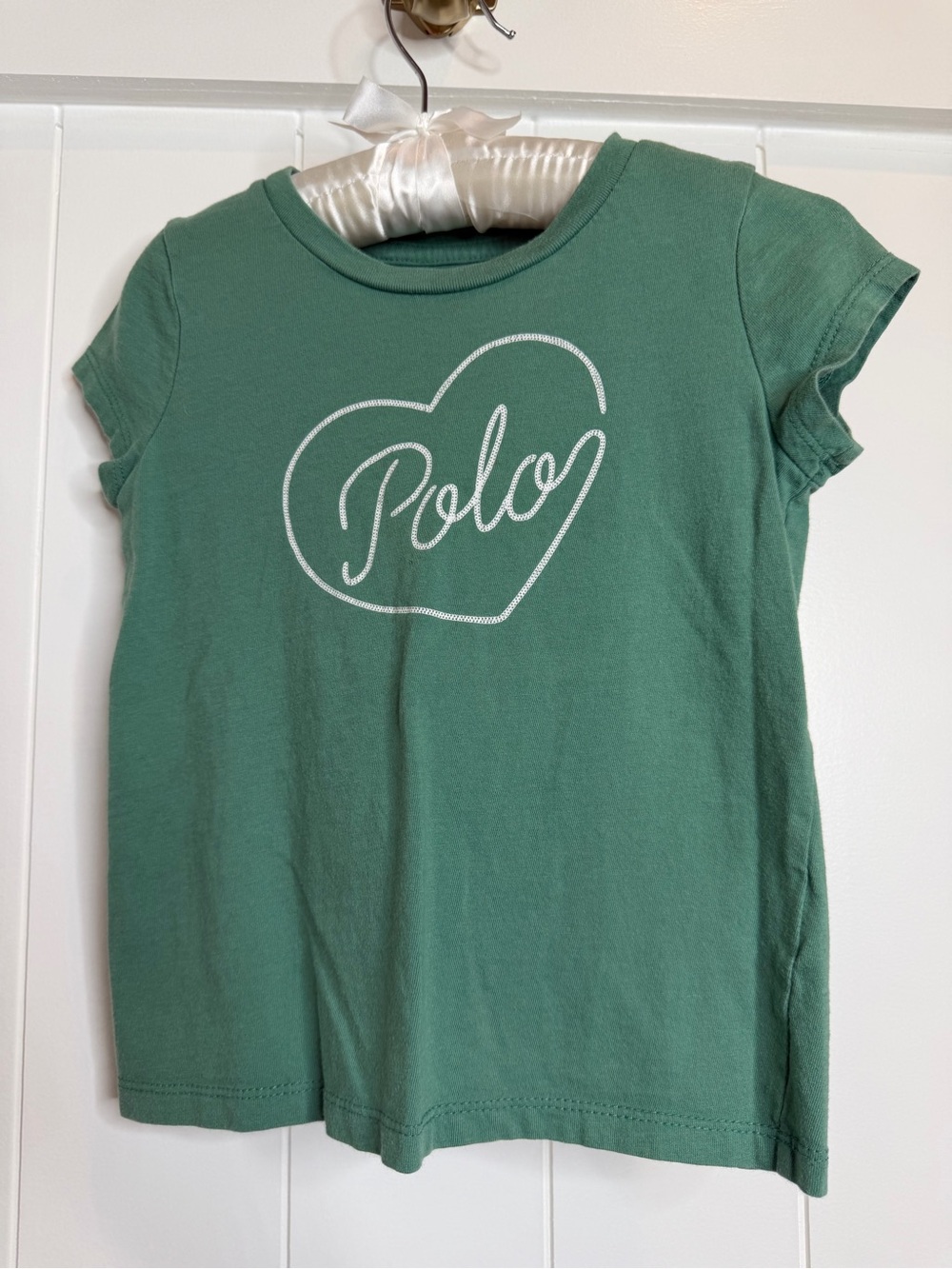 Polo by Ralph Lauren Green Tee with White Heart Logo